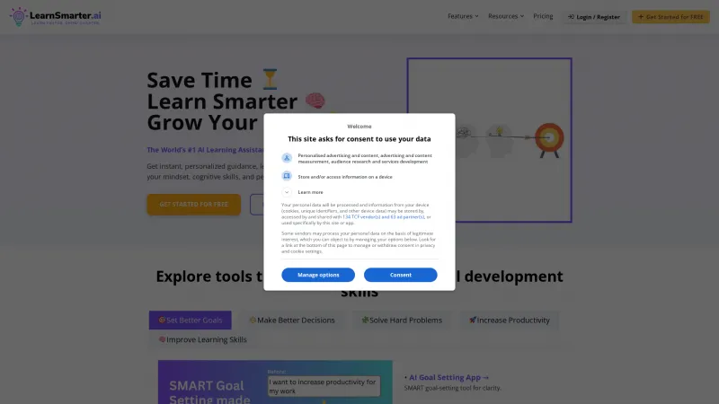 Homepage of learnsmarter