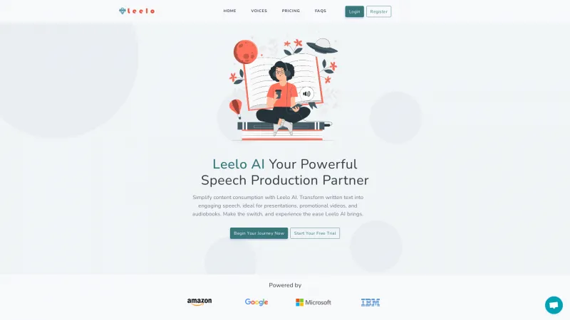 Homepage of leelo-ai