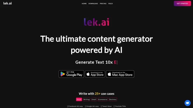 Homepage of lek