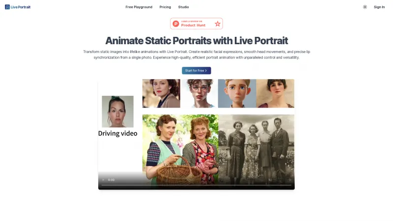 Homepage of live-portrait