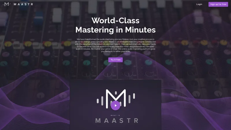 Homepage of maastr