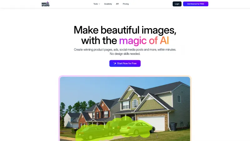 Homepage of magicstudio