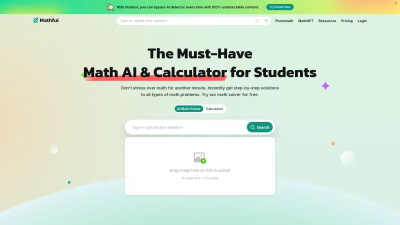 Homepage of mathful