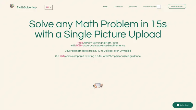 Homepage of mathsolver