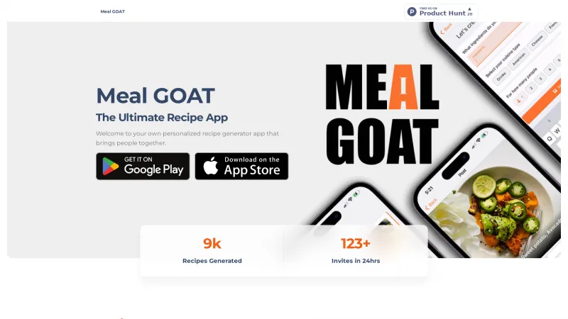 Homepage of mealgoat