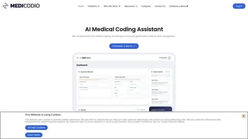 Homepage of medicodio