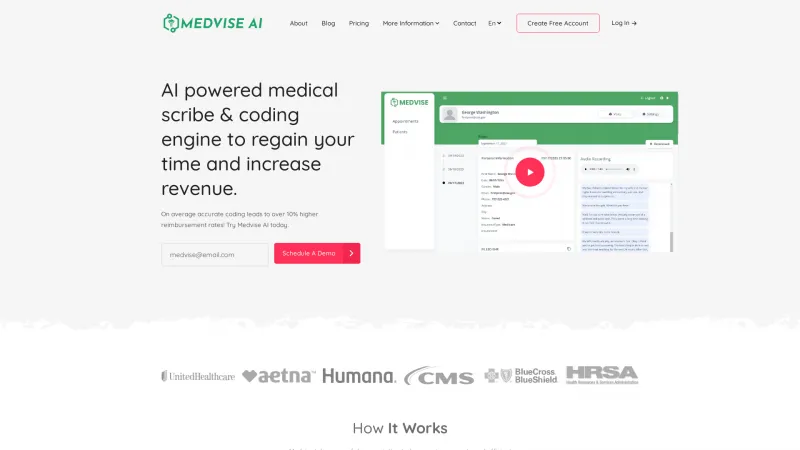 Homepage of medvise