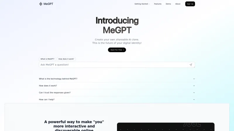 Homepage of megpt