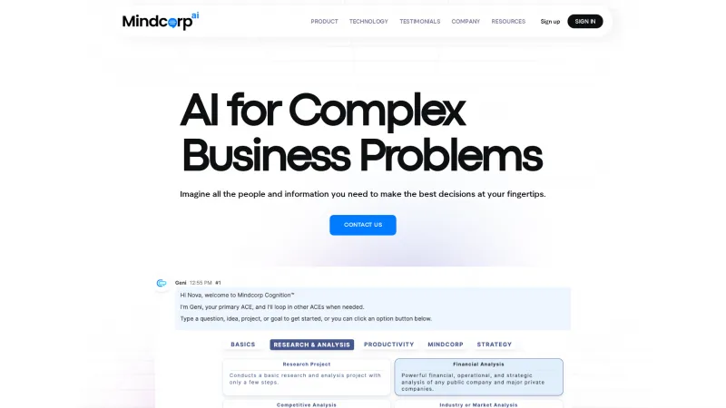 Homepage of mindcorp