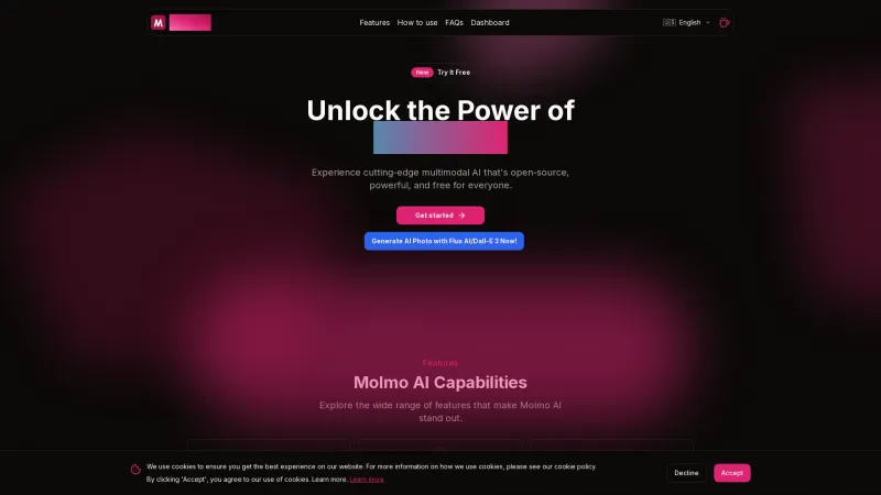 Homepage of molmo