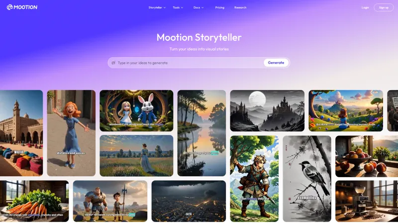 Homepage of mootion