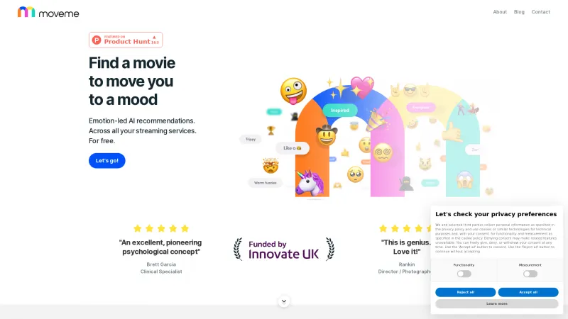 Homepage of moveme