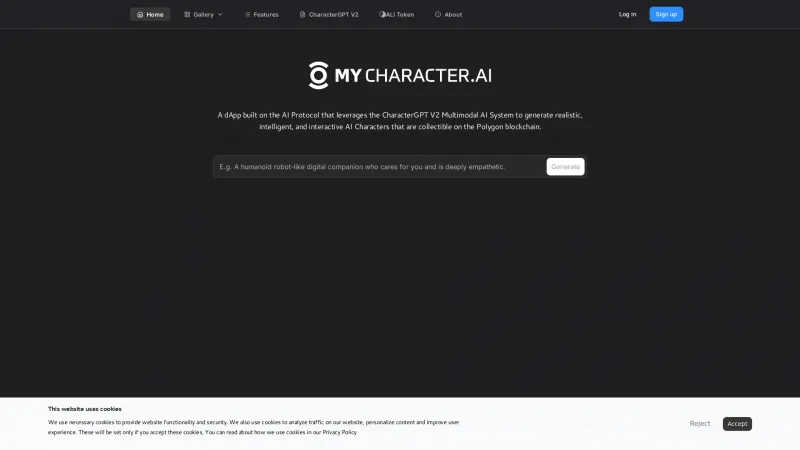 Homepage of mycharacter