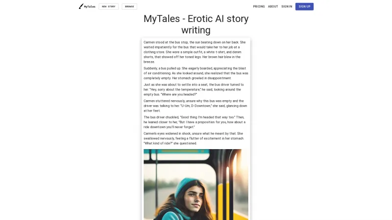 Homepage of mytales