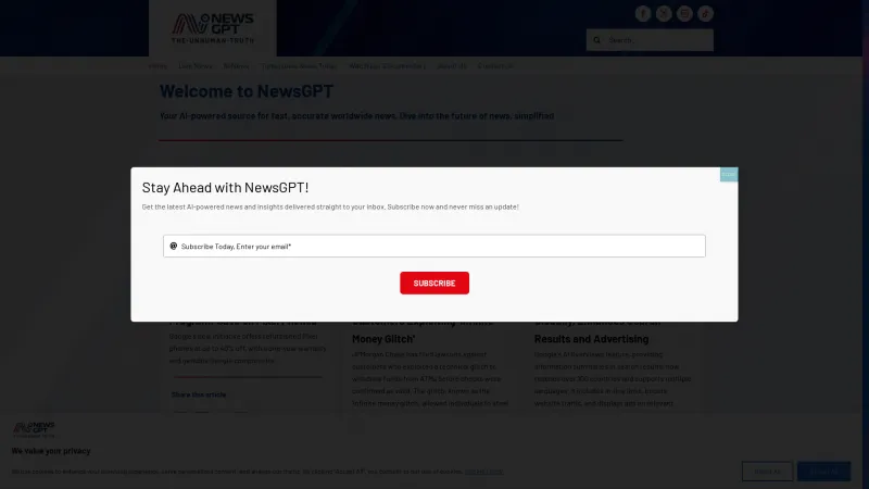 Homepage of newsgpt