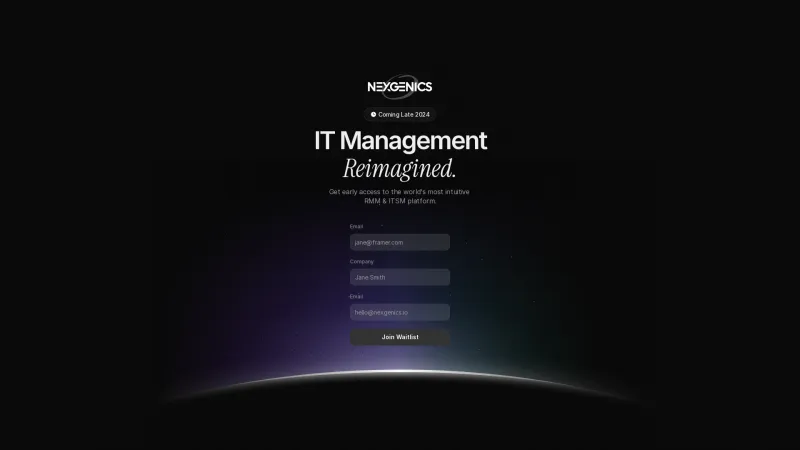 Homepage of nexgenics