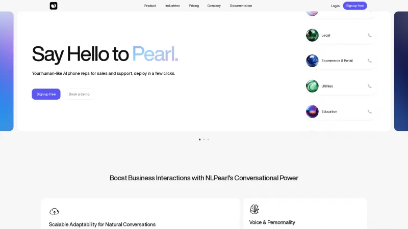 Homepage of nlpearl