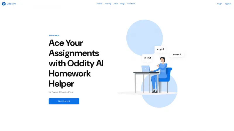 Homepage of oddityai