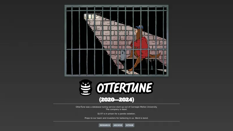 Homepage of ottertune