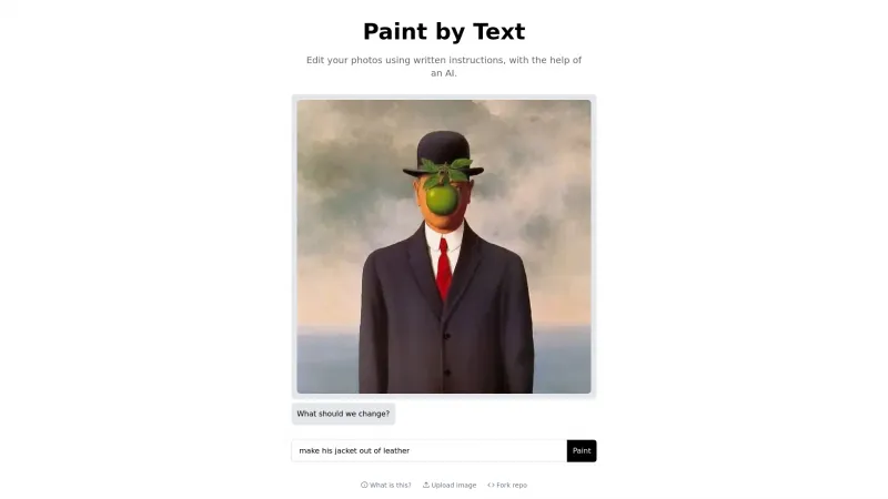 Homepage of paintbytext