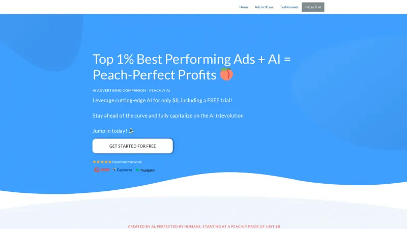 Homepage of peachlyai