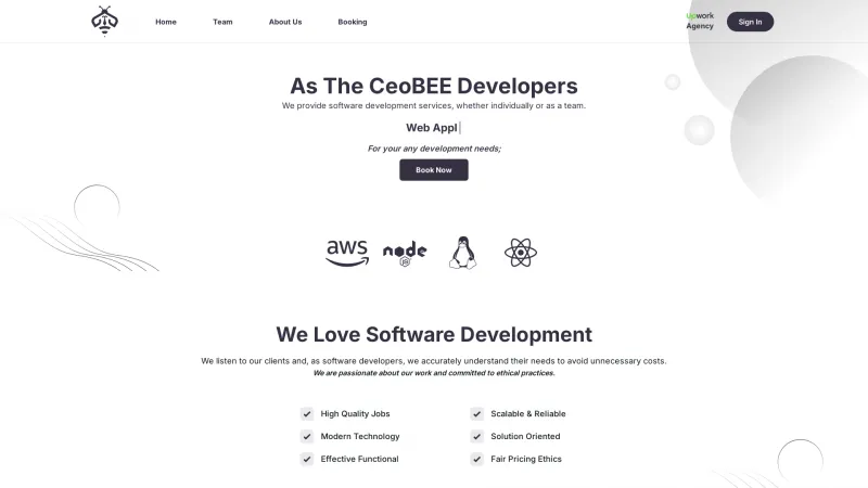 Homepage of ceobee