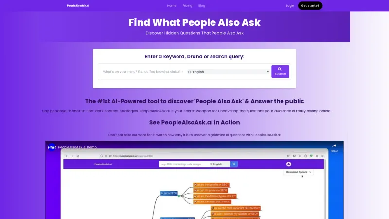 Homepage of peoplealsoask