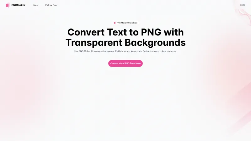 Homepage of pngmaker