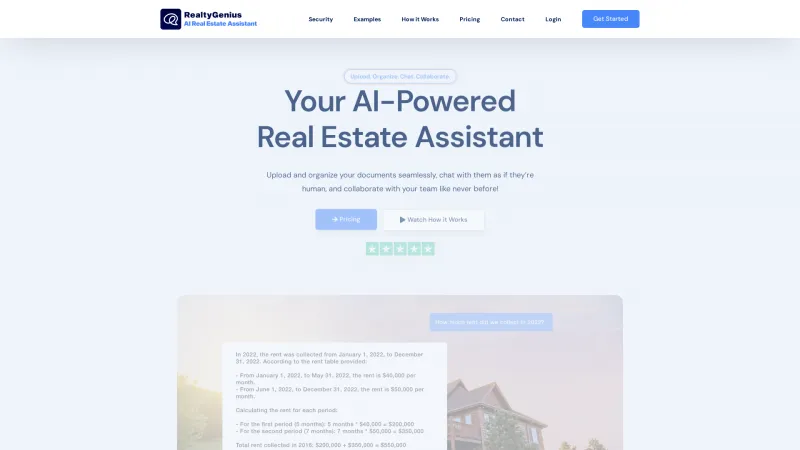 Homepage of realtygenius