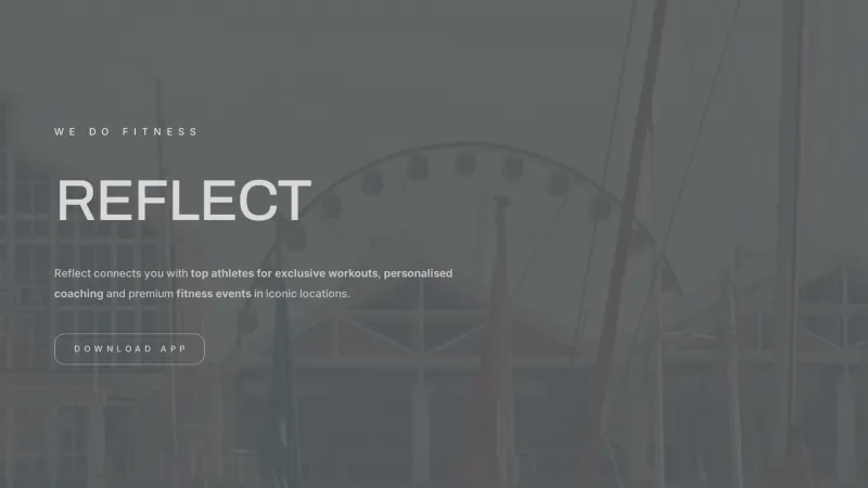 Homepage of reflectfit