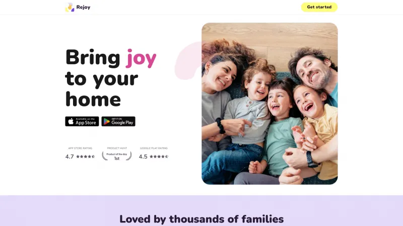 Homepage of rejoy