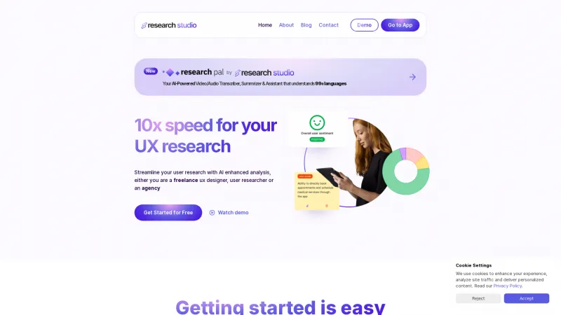 Homepage of researchstudio