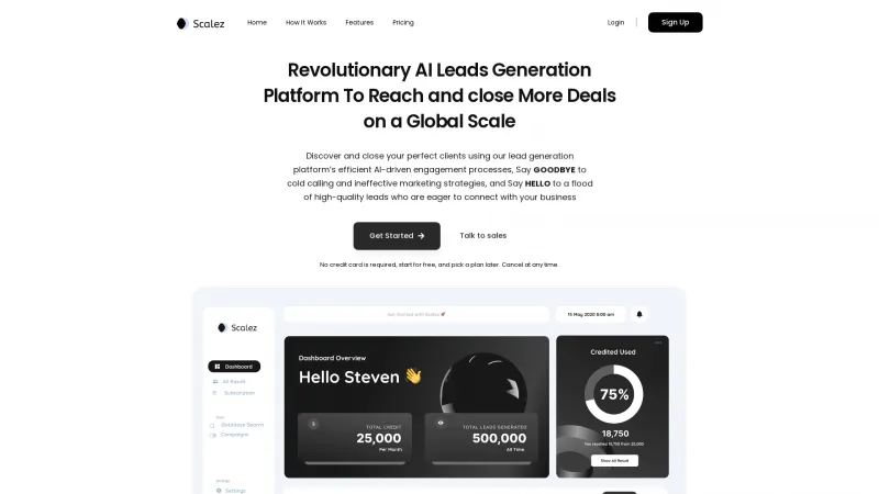 Homepage of scalez