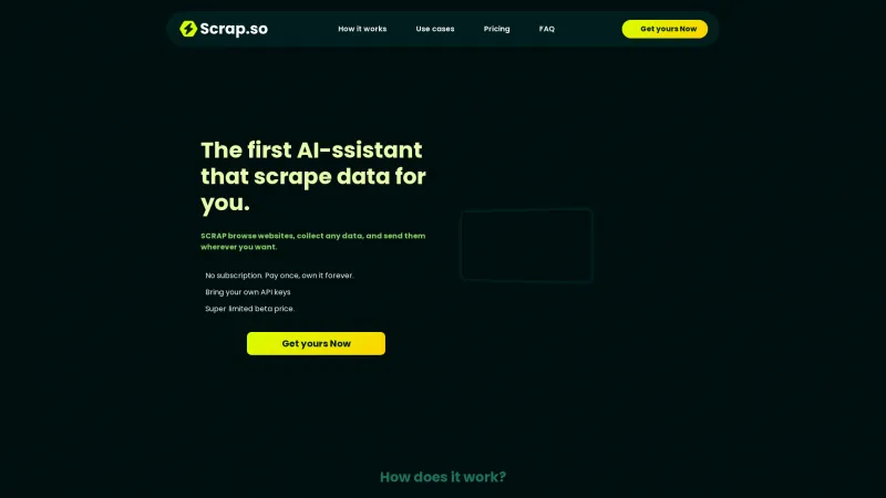 Homepage of scrap