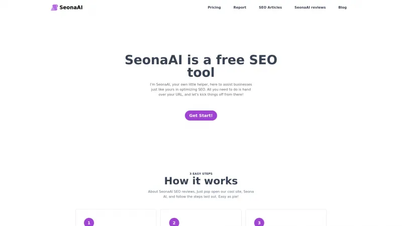 Homepage of seonaai