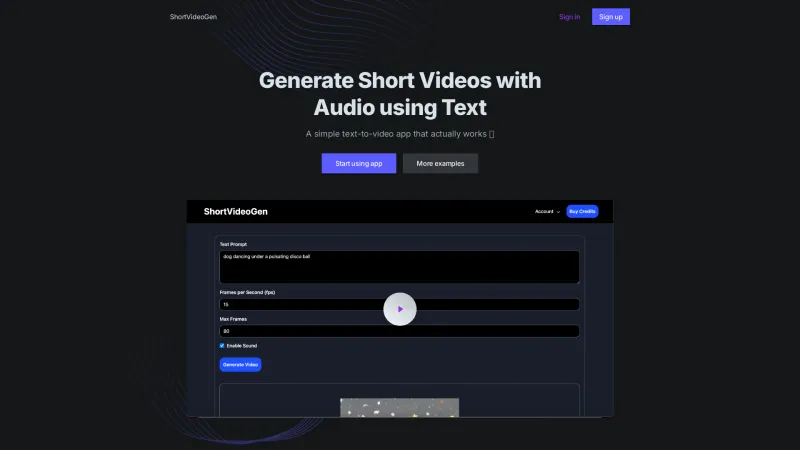 Homepage of shortgen