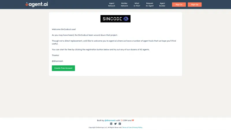 Homepage of sincode