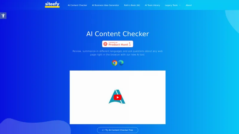 Homepage of siteefy