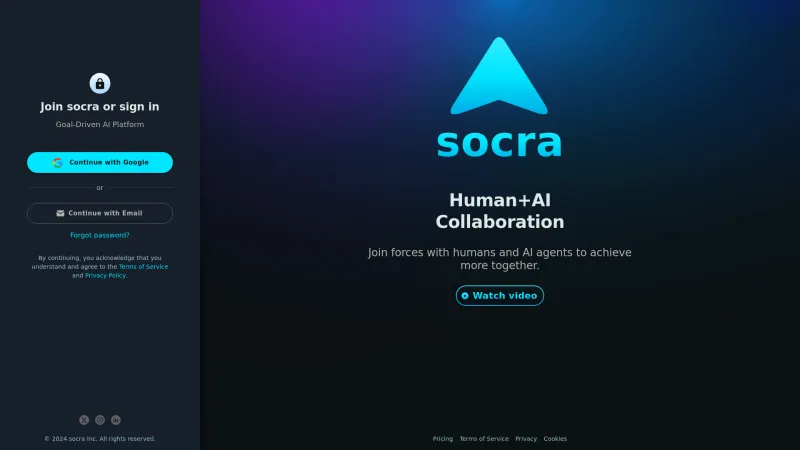 Homepage of socra