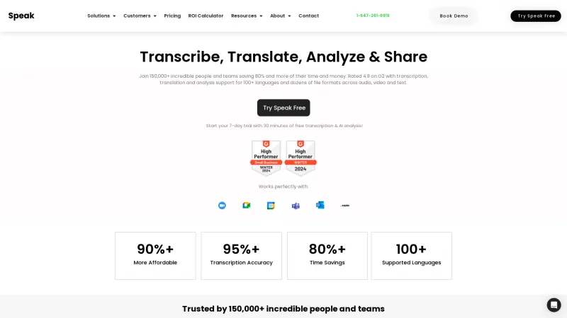 Homepage of speakai