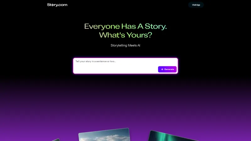 Homepage of storybird