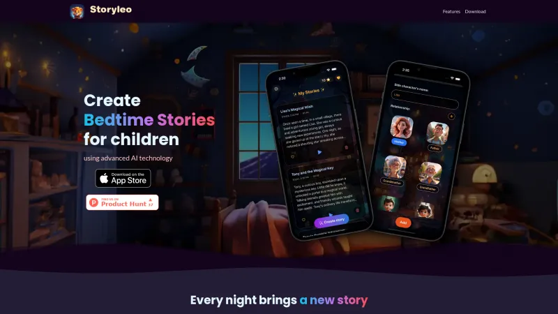 Homepage of storyleo