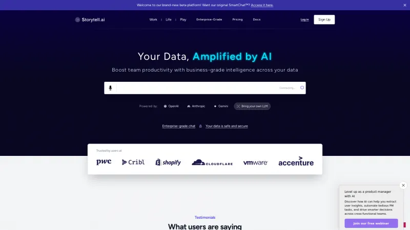 Homepage of storytell