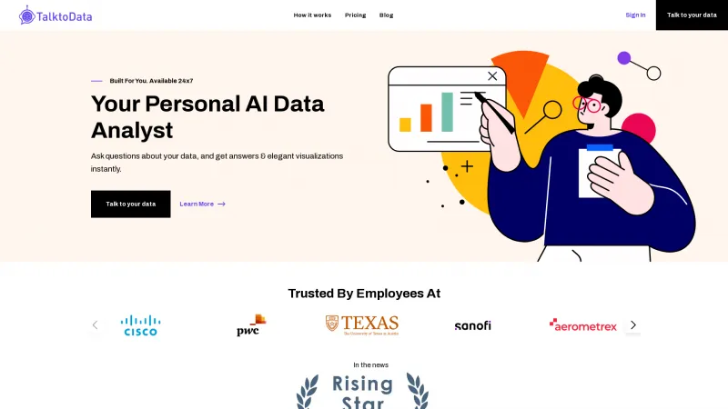 Homepage of talktodata