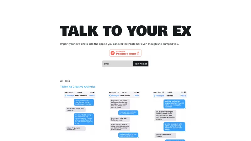 Homepage of talktoyourex