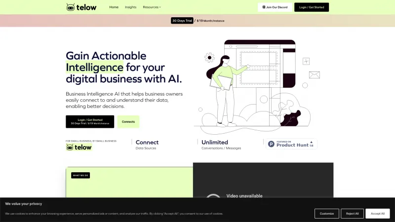 Homepage of telow