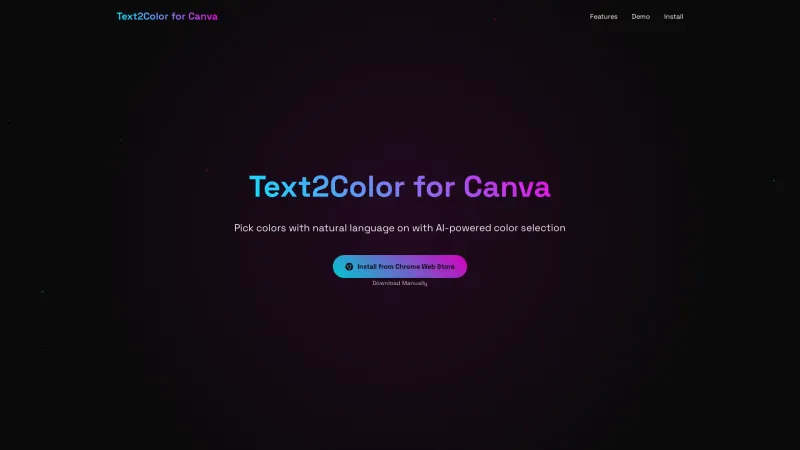 Homepage of text2color