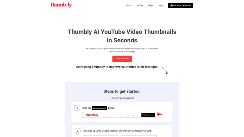 Homepage of thumb