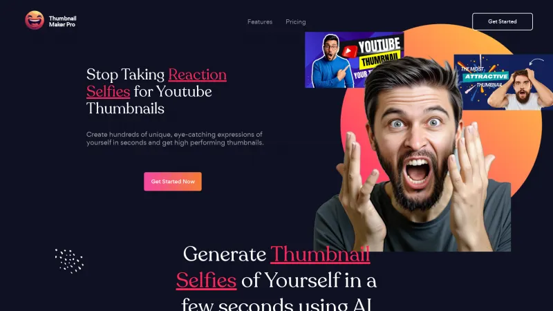 Homepage of thumbnailmakerpro