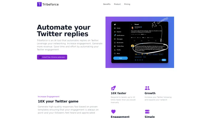 Homepage of tribeforce